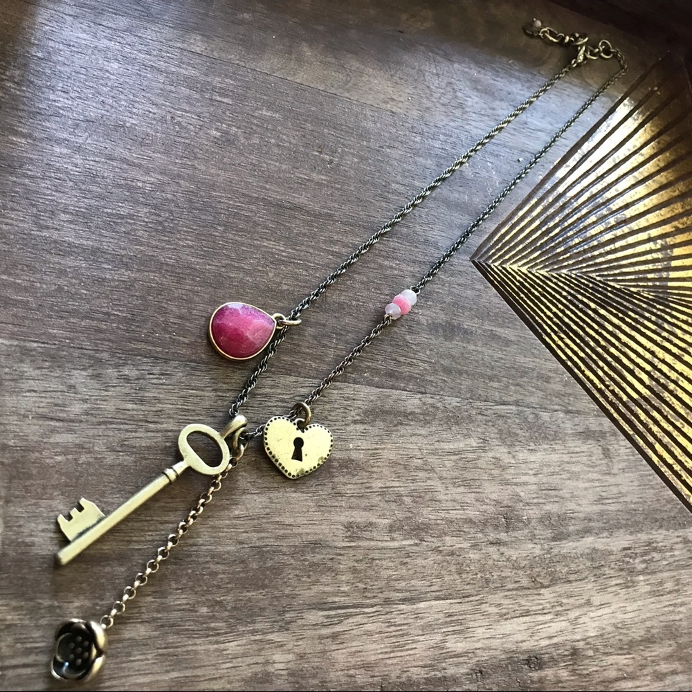 🍀Lucky Brand Charm Necklace🍀